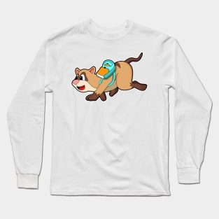 Meerkat with Backpack Long Sleeve T-Shirt